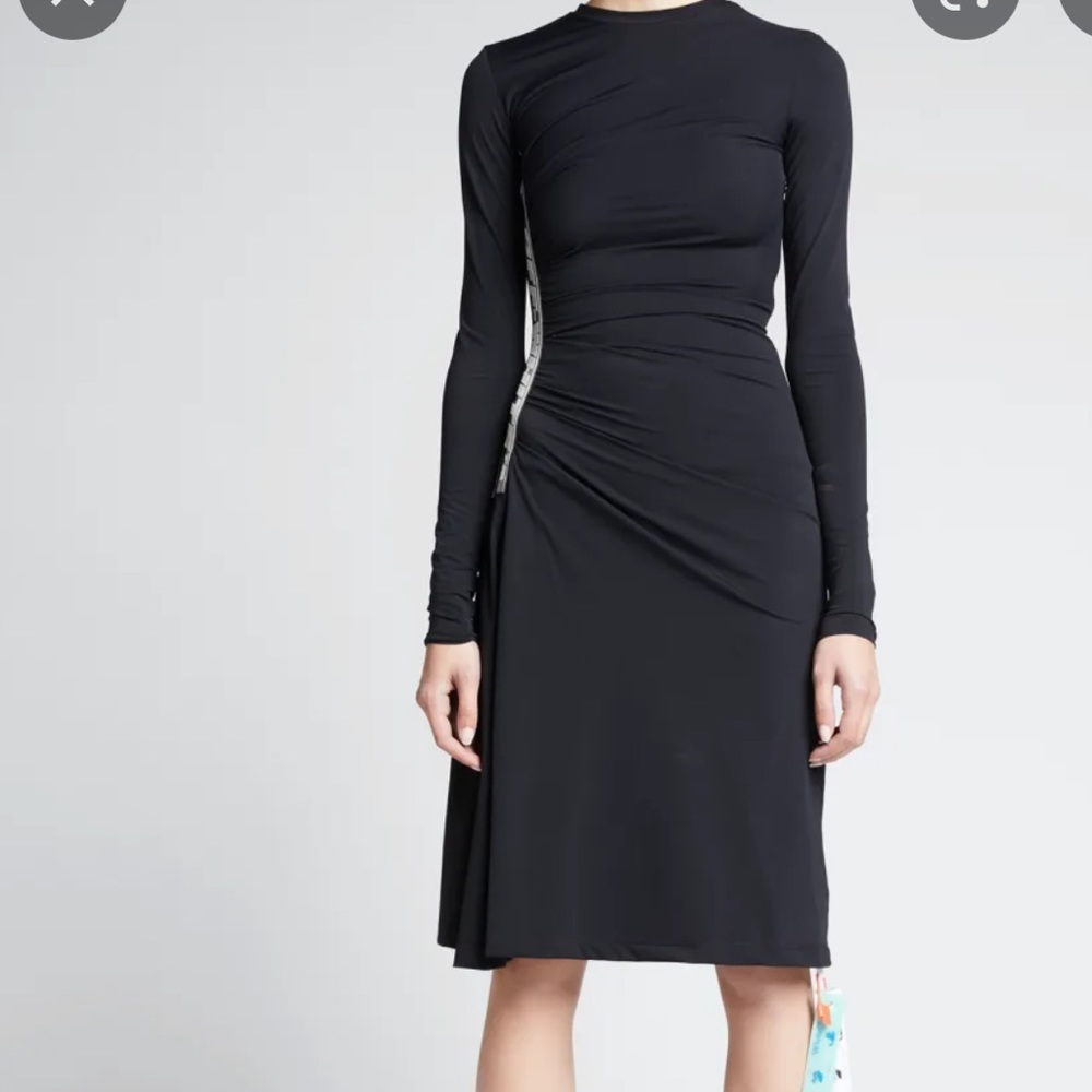 Off-White Black Long Sleeve Dress